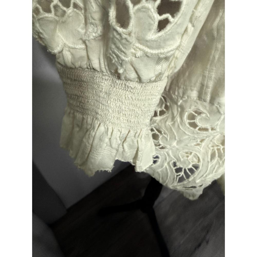 Sundance Yellow Lace Blouse and Matching Shell Camisole Set XXL Boho Eyelet Top - Picture 4 of 9